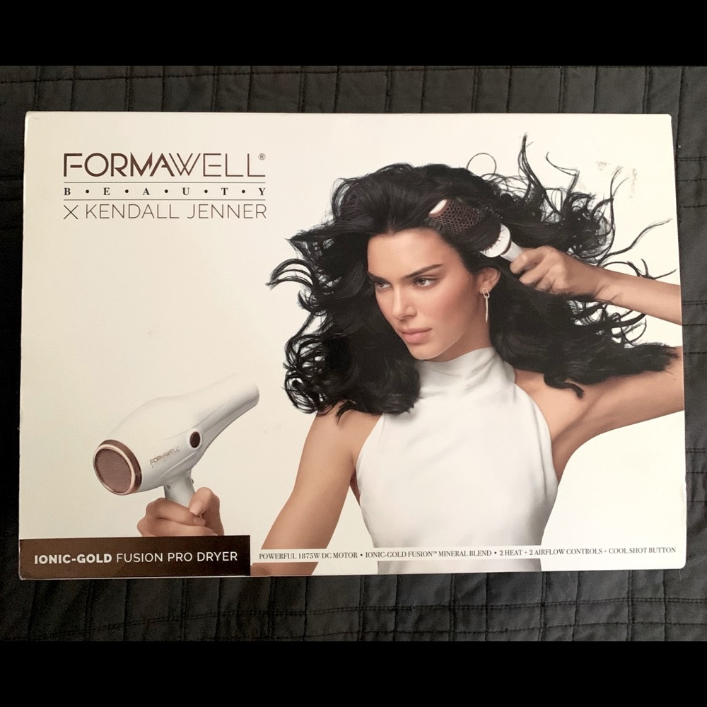Kendall Jenner pro dryer white and rose gold.